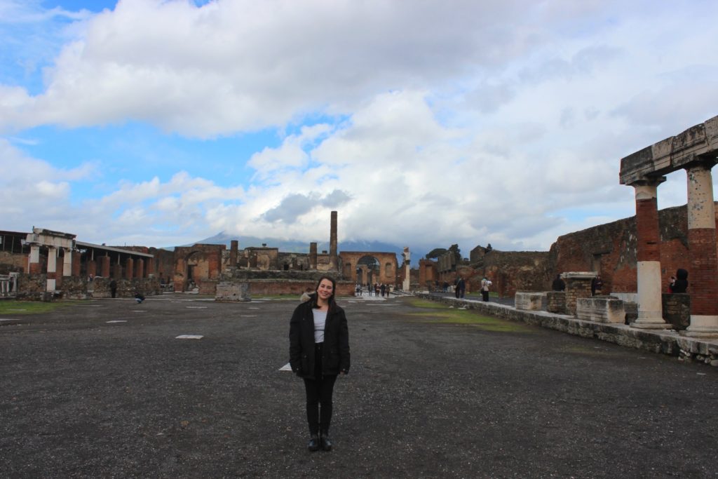 First time standing in the ruins of Pompeii