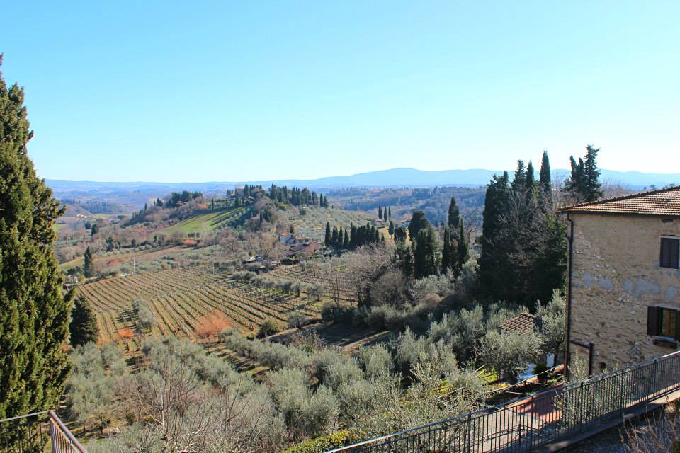 tuscany countryside from San gimignano