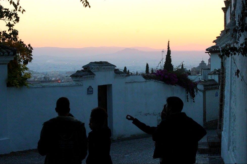 beautiful sunset in Granada