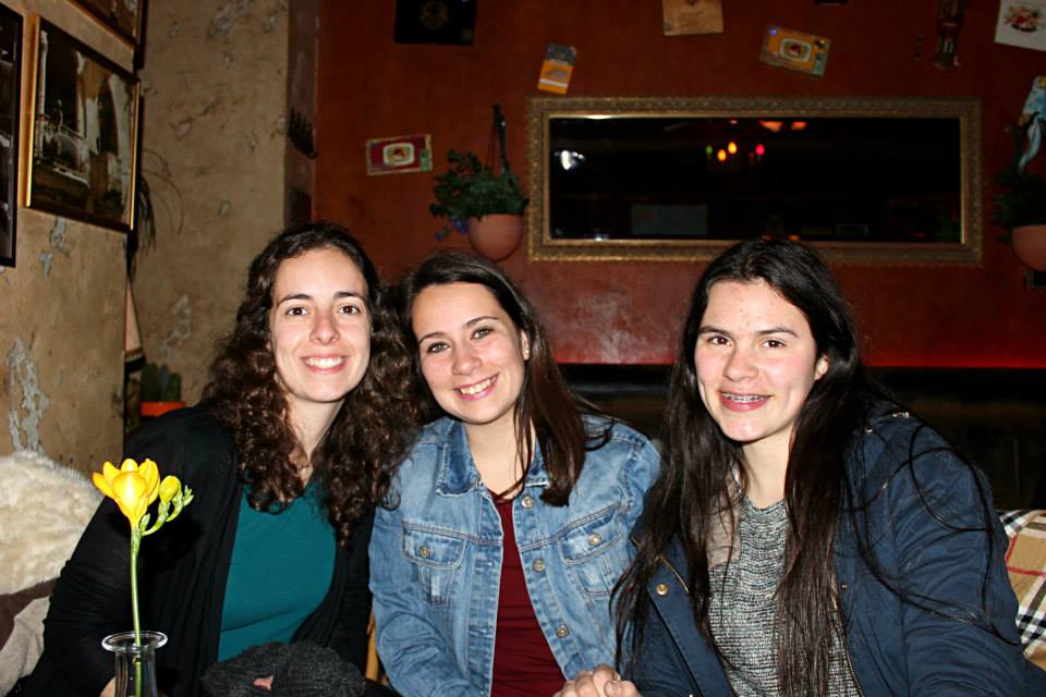 three girls at cuban bar in riga latvia