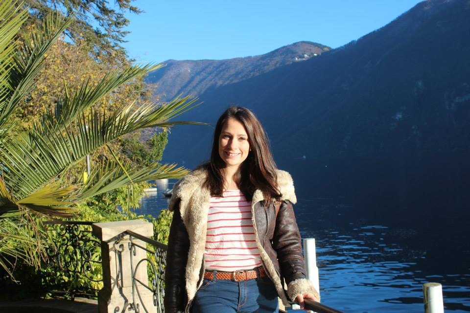 lake lugano in the winter with swiss mountains in the background