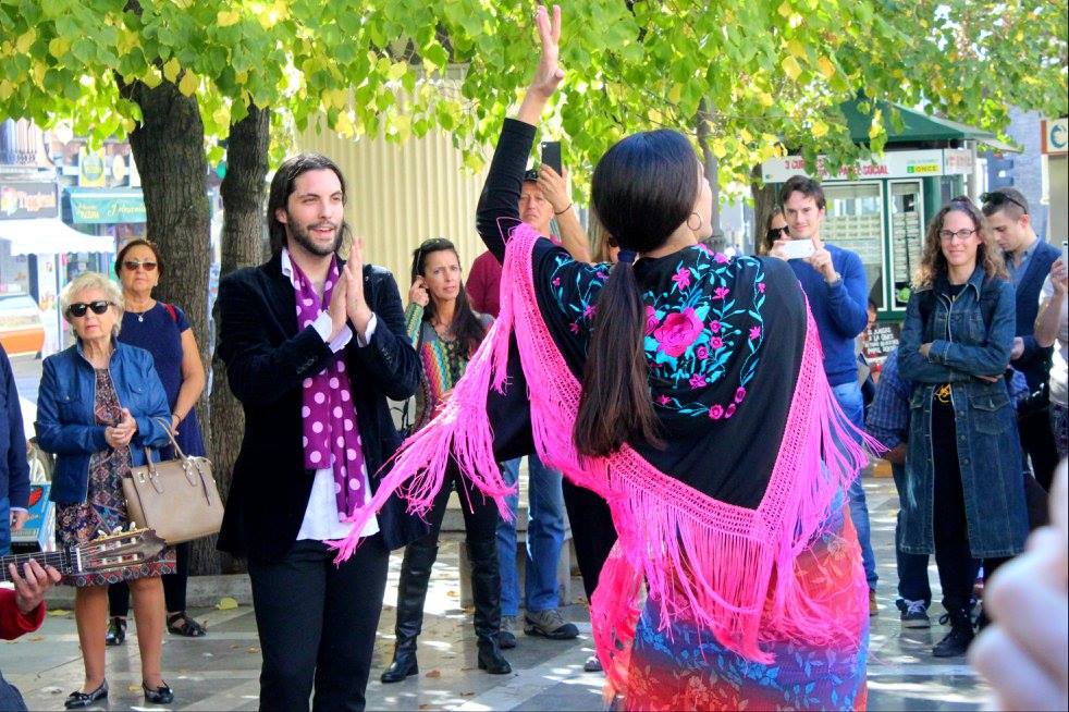 flamenco show in the streets of Granada, Spain