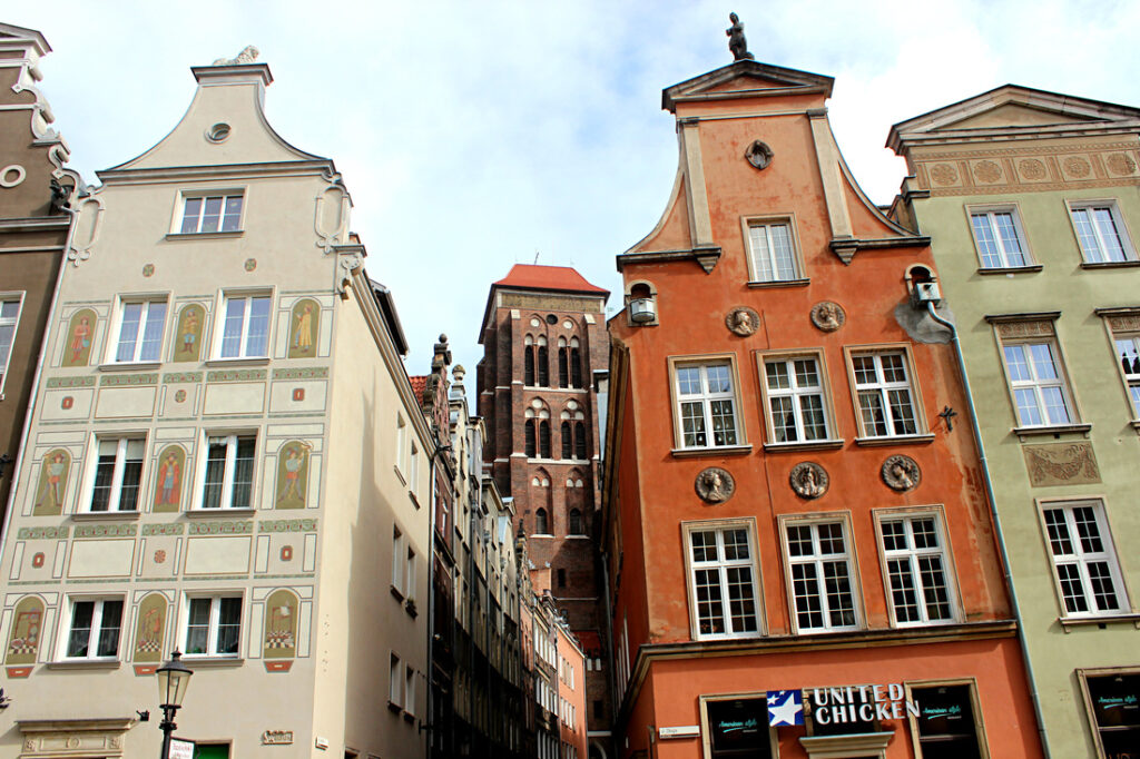typical polish buildings in gdansk