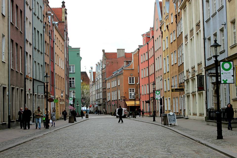 street in gdansk poland full of colorful buildings 