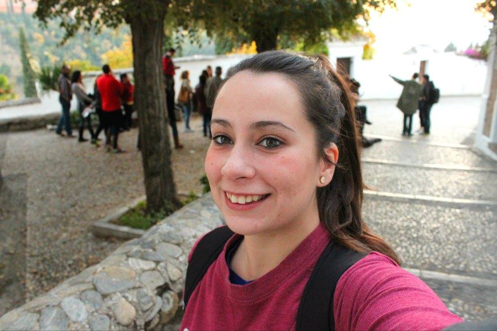 solo female traveler exploring Granada
