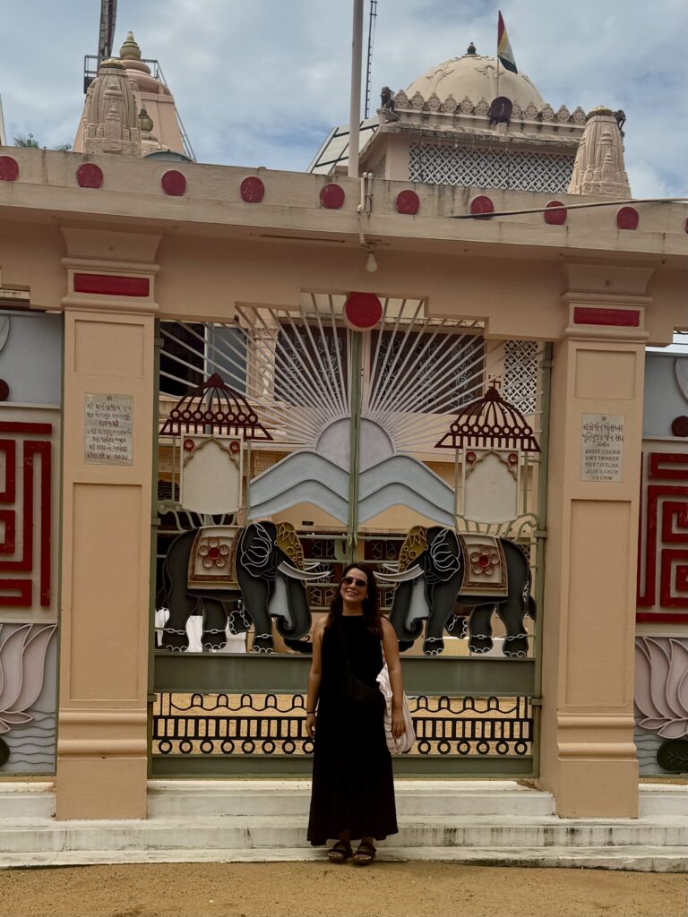 visiting a temple in kochi, India